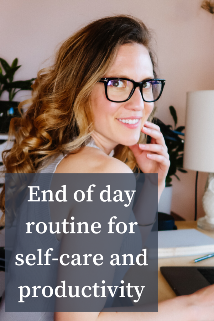 End of work day routine pinterest pin